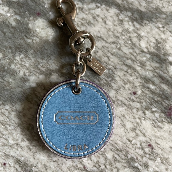 Coach Libra Keychain Zodiac Horoscope Keychain - Picture 2 of 2